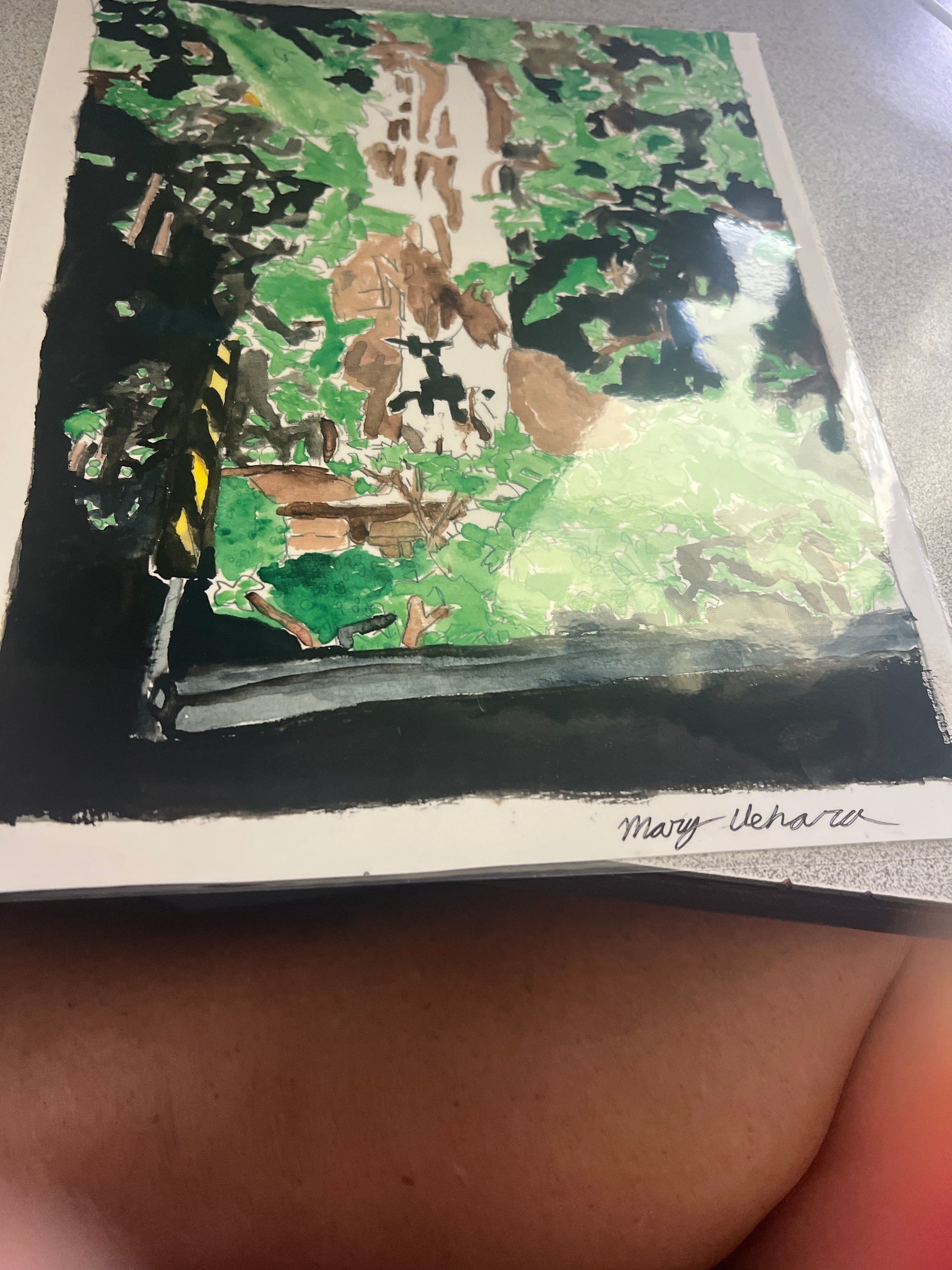 Mini wailoa Hana waterfall placemats for picnic use