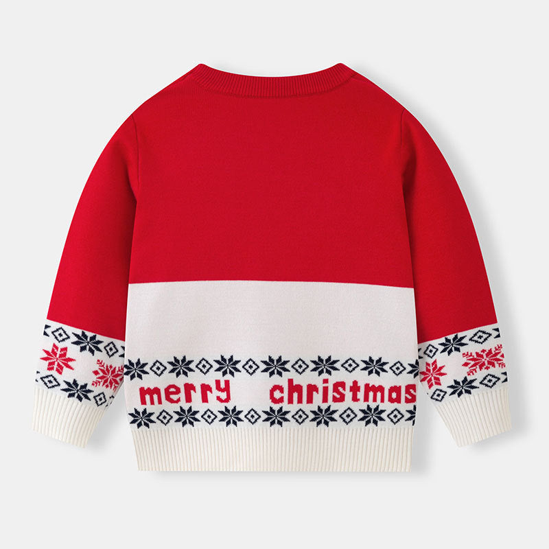 Cartoon Santa Claus Baby Undercover Knitted Shirt