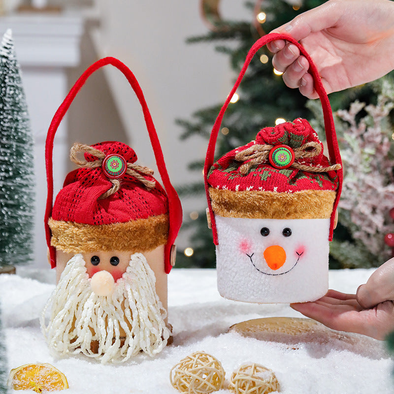 Christmas decorations, cartoon tote bags, gift bags, Christmas gift bags, children's candy bags, apple bags