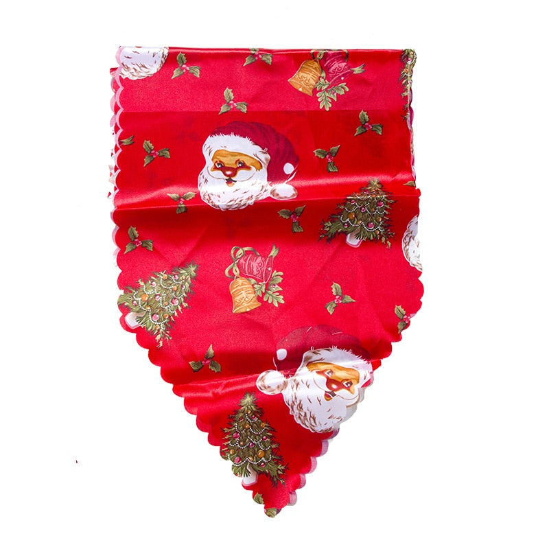 Christmas Table Runner Mat Tablecloth  Flag Home Party Decorative Santa Claus Tapestry Table Runners 35x180cm