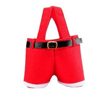 Christmas decorations, Christmas pants, gift bags, small pants shaped candy bags, tote bags, wine bottle covers, cola bags