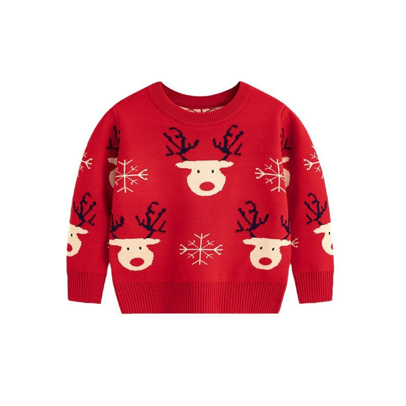 Cartoon Children's Christmas Baby Undercover Knitted Shirt