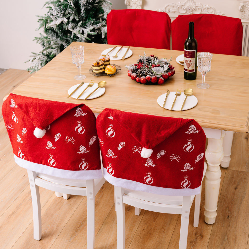 Christmas decoration supplies, Christmas red chair covers, non-woven chair covers, home decoration chair covers