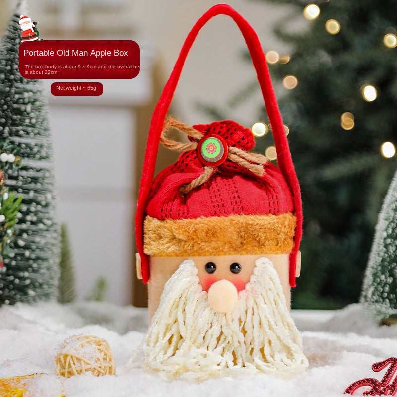 Christmas decorations, cartoon tote bags, gift bags, Christmas gift bags, children's candy bags, apple bags