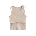 Fake two sleeveless vests