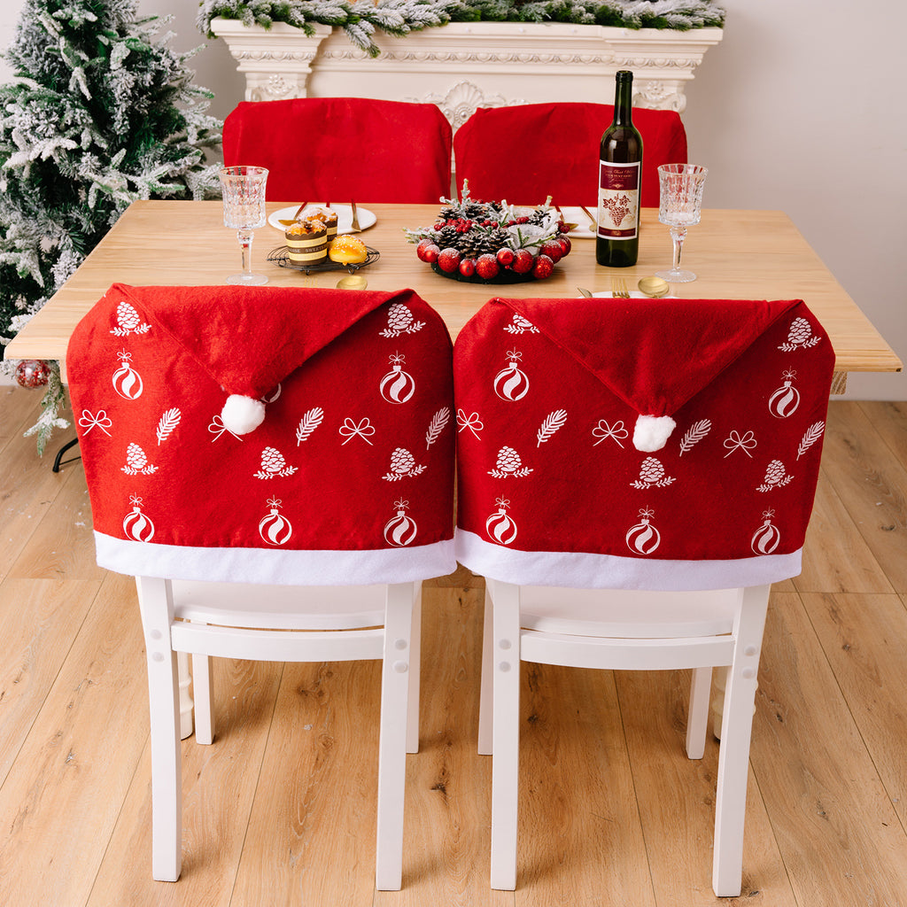 Christmas decoration supplies, Christmas red chair covers, non-woven chair covers, home decoration chair covers