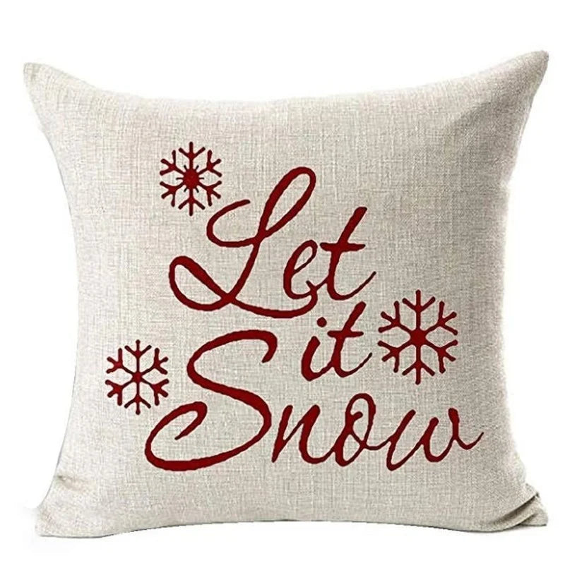 Christmas Decorations Pillow Covers Snowflcke Decor Throw Pillow Cases Xms Tree Cushion Cover 18 X 18 Inch